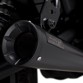 VANCE & HINES REBEL 500 BLACK UPSWEEP SLIP-ON EXHAUST FOR HONDA REBEL 500 MODELS 2017-2023 PART # 48421