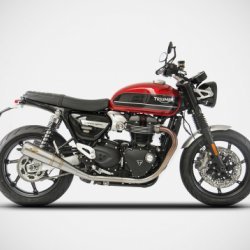 Zard N.2 Stainless Steel Racing Slip-Ons With Removable Dbkillers For Triumph Speed Twin M.Y. 2018-22 Part # ZTPH090SSR
