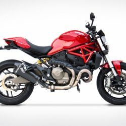 Zard Carbon Racing Slip-On With Removable Db Killer For Ducati Monster 821 2015-17 Part # ZD119SSR