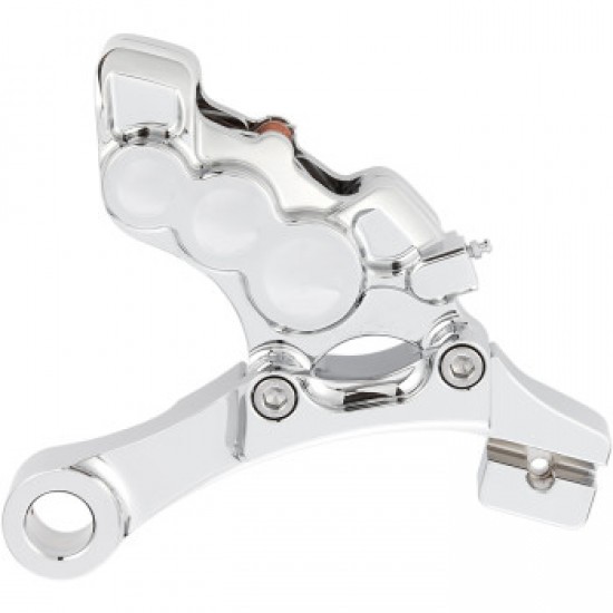 ARLEN NESS 6-PISTON CALIPER - REAR - CHROME - 11.8 # 02-322 ARLEN NESS 6-PISTON CALIPER - REAR - CHROME - 11.8 # 02-322