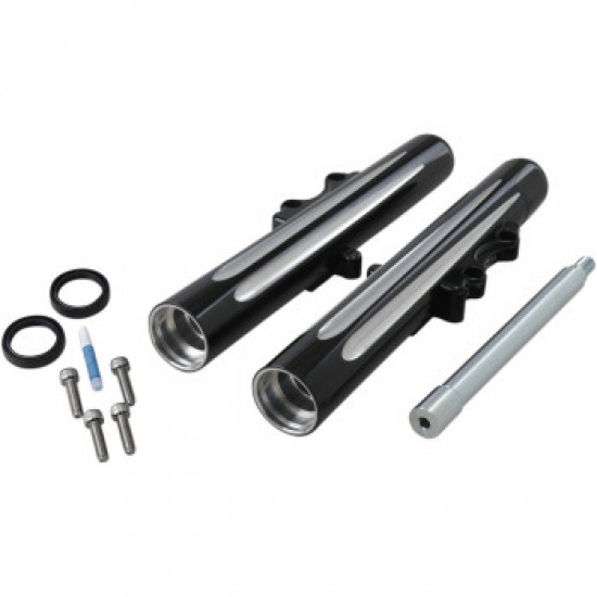 ARLEN NESS FORK LEGS - BLACK ANODIZED - DEEP CUT - DUAL DISC - 00-07 FLT # 06-513 ARLEN NESS FORK LEGS - BLACK ANODIZED - DEEP CUT - DUAL DISC - 00-07 FLT # 06-513