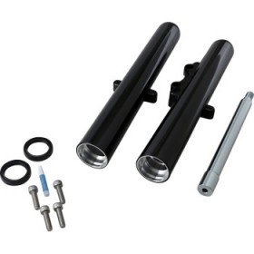 ARLEN NESS FORK LEGS - BLACK ANODIZED - HOT LEGS - CUSTOM SINGLE DISC - SMOOTH - 08-13 # 06-521