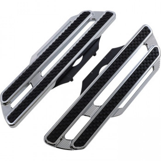 ARLEN NESS METHOD DRIVER FLOORBOARDS - EXTENDED - CHROME # 410-019