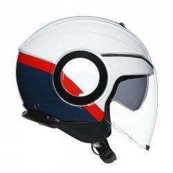 Agv Orbyt Block White Red Fluo Open Face Helmets