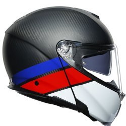 Agv Sportmodular Layer Carbon Red Blue Modular Helmets