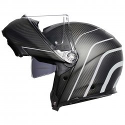 Agv Sportmodular Refractive Carbon Silver Modular Helmets