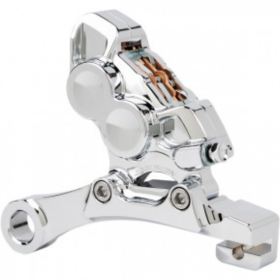ARLEN NESS 4-PISTON CALIPER - REAR - 11.8" - CHROME #  02-324