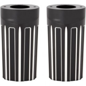 ARLEN NESS FORK BOOT COVERS - BLACK ANODIZED - 10-GAUGE - FLHT #  20-017