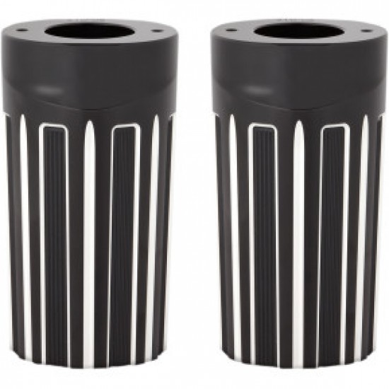 ARLEN NESS FORK BOOT COVERS - BLACK ANODIZED - 10-GAUGE - FLHT # 20-017 ARLEN NESS FORK BOOT COVERS - BLACK ANODIZED - 10-GAUGE - FLHT # 20-017