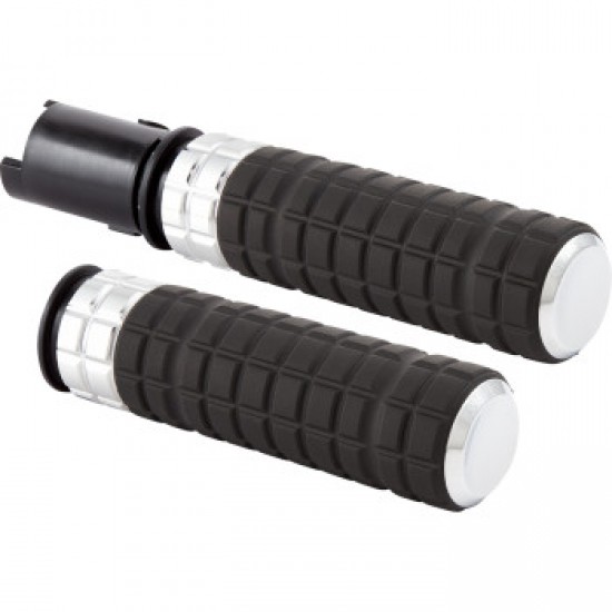 ARLEN NESS GRIPS - SPEEDLINER - TBW - CHROME # 500-063 ARLEN NESS GRIPS - SPEEDLINER - TBW - CHROME # 500-063