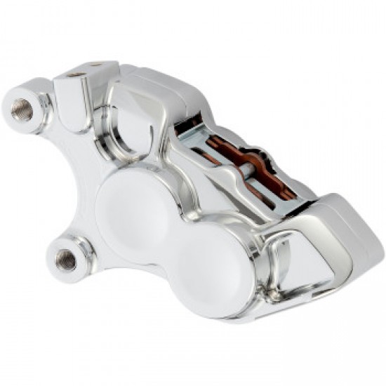 ARLEN NESS 4-PISTON CALIPER - LEFT - 11.8" - CHROME # 02-220 ARLEN NESS 4-PISTON CALIPER - LEFT - 11.8" - CHROME # 02-220