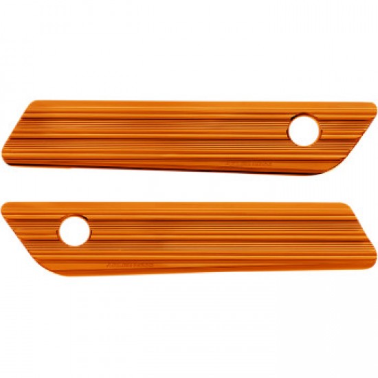 ARLEN NESS SADDLEBAG LATCH COVERS ORANGE # 03-610