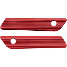 ARLEN NESS SADDLEBAG LATCH COVERS RED # 03-616 