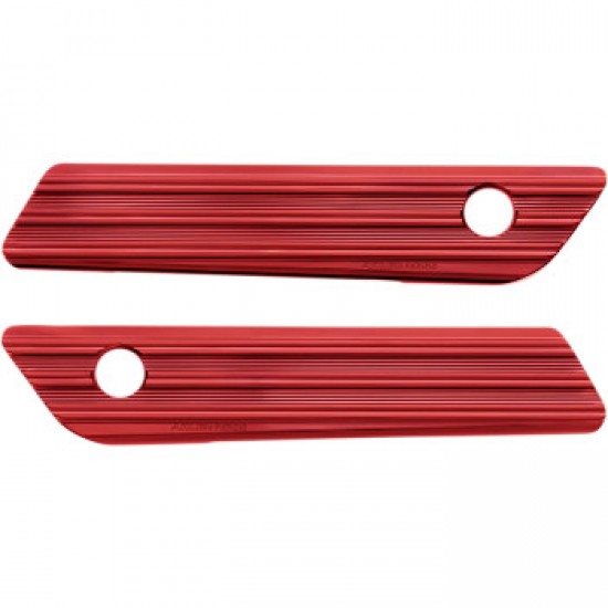 ARLEN NESS SADDLEBAG LATCH COVERS RED # 03-616 ARLEN NESS SADDLEBAG LATCH COVERS RED # 03-616