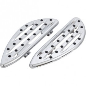 ARLEN NESS DRIVER FLOORBOARDS - DEEP CUT - CHROME # 06-838