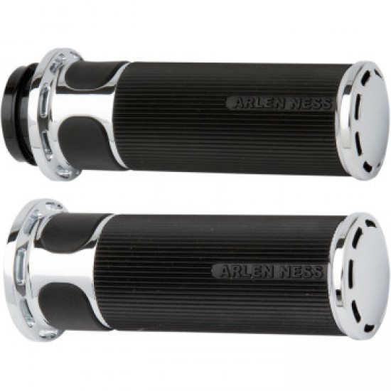 ARLEN NESS GRIPS - SLOT TRACK - TBW - CHROME # 07-302 ARLEN NESS GRIPS - SLOT TRACK - TBW - CHROME # 07-302