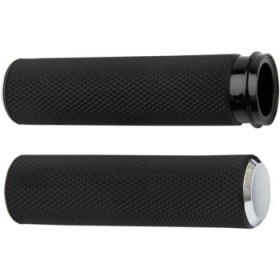 ARLEN NESS GRIPS - KNURLED - CABLE - CHROME # 07-324