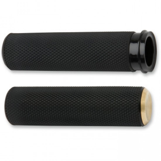 ARLEN NESS GRIPS - KNURLED - CABLE - BRASS # 07-332 ARLEN NESS GRIPS - KNURLED - CABLE - BRASS # 07-332