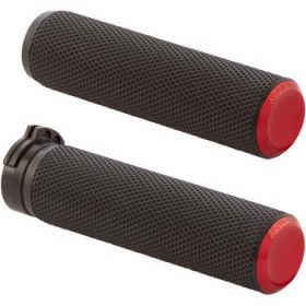 ARLEN NESS GRIPS - KNURLED - CABLE - RED # 07-336