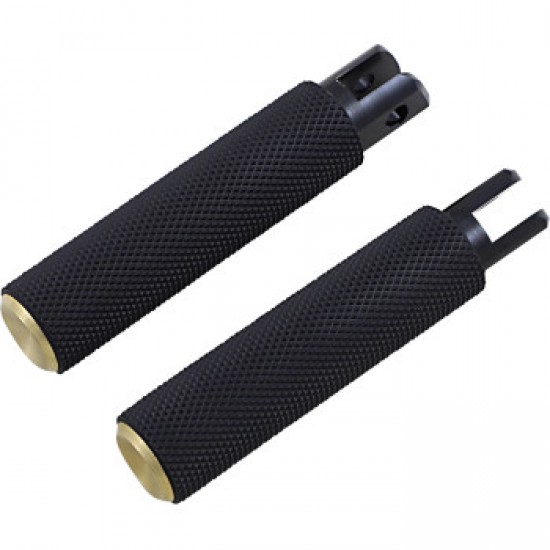 ARLEN NESS PASSENGER KNURLED FOOTPEGS - BRASS - FL/FX '18-'23 # 07-945 ARLEN NESS PASSENGER KNURLED FOOTPEGS - BRASS - FL/FX '18-'23 # 07-945
