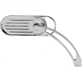 ARLEN NESS MIRROR - SIDE VIEW - GROOVED SLINGSHOT - OVAL - CHROME # 13-040
