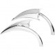 ARLEN NESS MIRROR - MICRO - SCOOP - SIDE VIEW - TRIANGLE - CHROME - LEFT # 13-060 ARLEN NESS MIRROR - MICRO - SCOOP - SIDE VIEW - TRIANGLE - CHROME - LEFT # 13-060