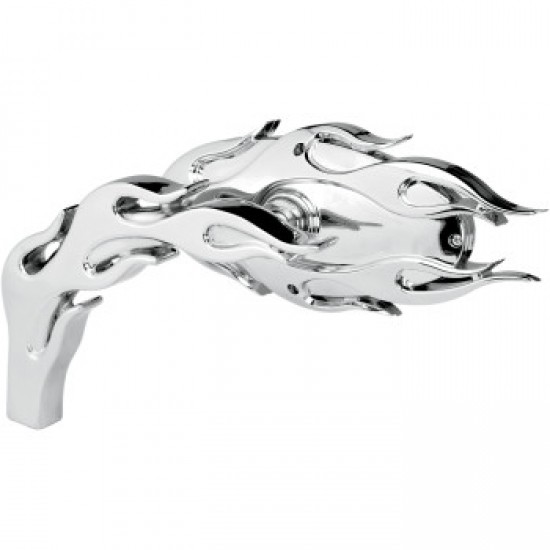 ARLEN NESS MIRROR - MICRO - FLAMED - SIDE VIEW - OVAL - CHROME - LEFT # 13-070 ARLEN NESS MIRROR - MICRO - FLAMED - SIDE VIEW - OVAL - CHROME - LEFT # 13-070