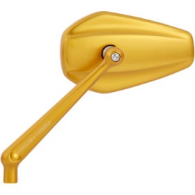 ARLEN NESS MIRROR - MINI/STOCKER - SIDE VIEW - HEXAGON - GOLD - LEFT # 13-151