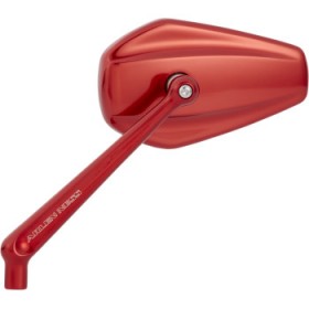 ARLEN NESS MIRROR - MINI/STOCKER - SIDE VIEW - HEXAGON - RED - RIGHT # 13-155