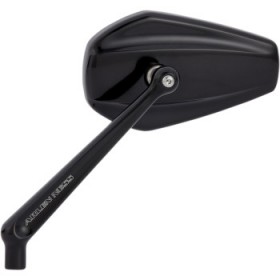 ARLEN NESS MIRROR - MINI/STOCKER - SIDE VIEW - HEXAGON - BLACK - RIGHT # 13-158