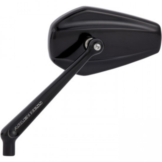 ARLEN NESS MIRROR - MINI/STOCKER - SIDE VIEW - HEXAGON - BLACK - RIGHT # 13-158 ARLEN NESS MIRROR - MINI/STOCKER - SIDE VIEW - HEXAGON - BLACK - RIGHT # 13-158