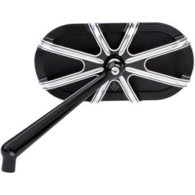 ARLEN NESS MIRROR - SIDE VIEW - CAGED SERIES/10 GAUGE - BLACK - LEFT # 13-160