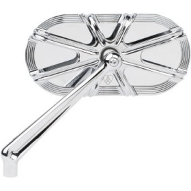 ARLEN NESS MIRROR - SIDE VIEW - CAGED SERIES/10 GAUGE - CHROME - LEFT # 13-161