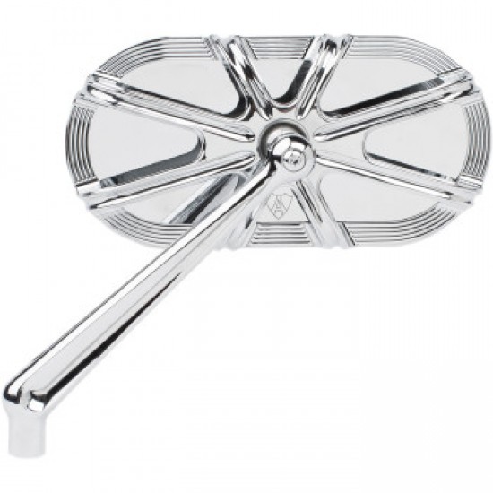 ARLEN NESS MIRROR - SIDE VIEW - CAGED SERIES/10 GAUGE - CHROME - LEFT # 13-161