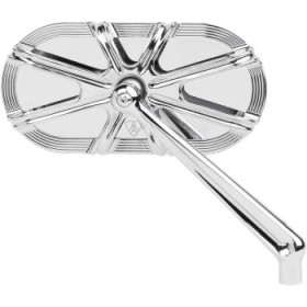 ARLEN NESS MIRROR - SIDE VIEW - CAGED SERIES/10 GAUGE - CHROME - RIGHT # 13-163