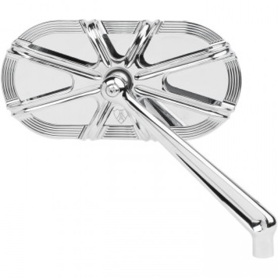 ARLEN NESS MIRROR - SIDE VIEW - CAGED SERIES/10 GAUGE - CHROME - RIGHT # 13-163 ARLEN NESS MIRROR - SIDE VIEW - CAGED SERIES/10 GAUGE - CHROME - RIGHT # 13-163