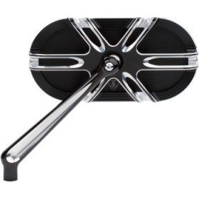 ARLEN NESS MIRROR - SIDE VIEW - CAGED SERIES/DEEP CUT - BLACK - LEFT # 13-164