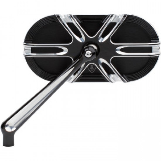 ARLEN NESS MIRROR - SIDE VIEW - CAGED SERIES/DEEP CUT - BLACK - LEFT # 13-164 ARLEN NESS MIRROR - SIDE VIEW - CAGED SERIES/DEEP CUT - BLACK - LEFT # 13-164