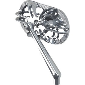 ARLEN NESS MIRROR - SIDE VIEW - CAGED SERIES/DEEP CUT - CHROME - RIGHT # 13-167