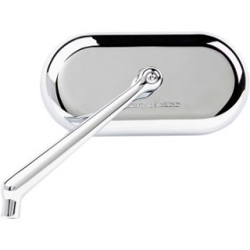 ARLEN NESS MIRROR - SIDE VIEW - OVAL - CHROME - LEFT # 13-171