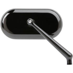 ARLEN NESS MIRROR - SIDE VIEW - OVAL - BLACK - RIGHT # 13-172