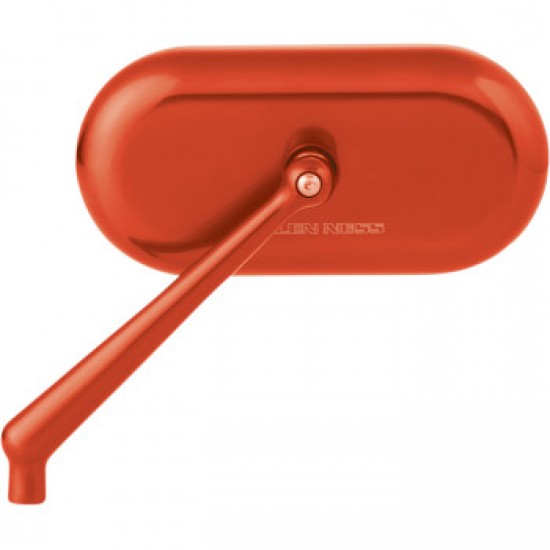 ARLEN NESS MIRROR - SIDE VIEW - OVAL - ORANGE - LEFT # 13-185 ARLEN NESS MIRROR - SIDE VIEW - OVAL - ORANGE - LEFT # 13-185