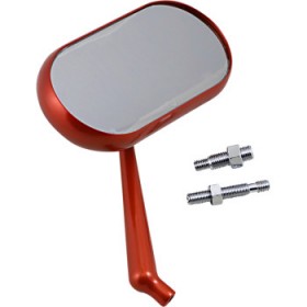 ARLEN NESS MIRROR - SIDE VIEW - OVAL - ORANGE - RIGHT # 13-187