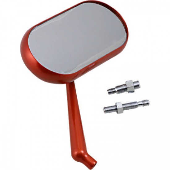 ARLEN NESS MIRROR - SIDE VIEW - OVAL - ORANGE - RIGHT # 13-187
