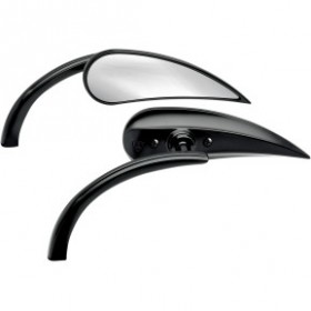 ARLEN NESS MIRROR - MICRO - RAD 2 - SIDE VIEW - TEARDROP - BLACK - RIGHT # 13-401
