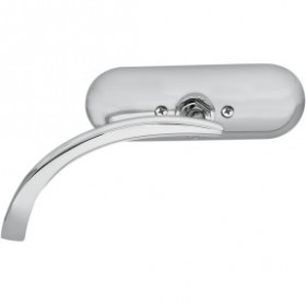 ARLEN NESS MIRROR - MICRO - MINI - SIDE VIEW - OVAL - CHROME - LEFT # 13-406