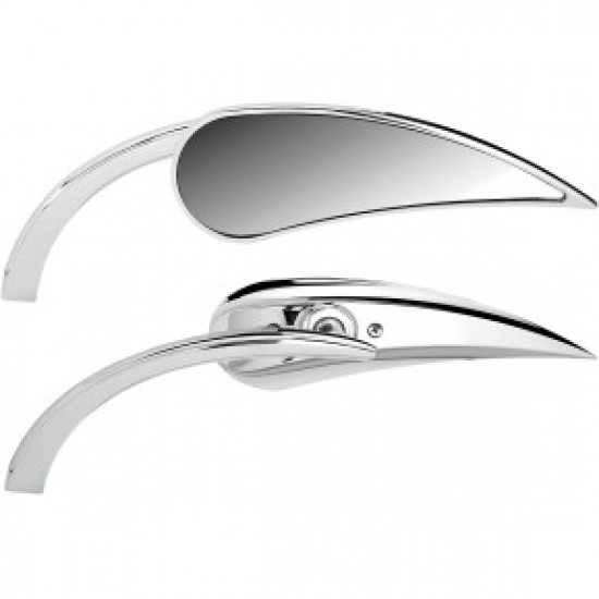 ARLEN NESS MIRROR - MICRO - RAD 2 - SIDE VIEW - TEARDROP - CHROME - LEFT # 13-410 ARLEN NESS MIRROR - MICRO - RAD 2 - SIDE VIEW - TEARDROP - CHROME - LEFT # 13-410