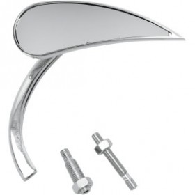 ARLEN NESS MIRROR - MICRO - RAD 2 - SIDE VIEW - TEARDROP - CHROME - RIGHT # 13-411