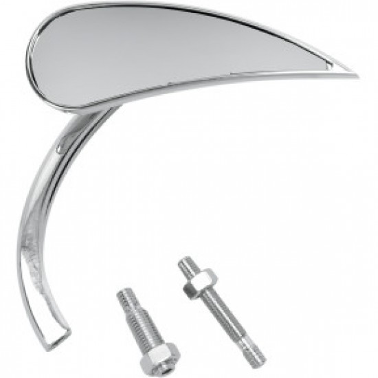 ARLEN NESS MIRROR - MICRO - RAD 2 - SIDE VIEW - TEARDROP - CHROME - RIGHT # 13-411 ARLEN NESS MIRROR - MICRO - RAD 2 - SIDE VIEW - TEARDROP - CHROME - RIGHT # 13-411