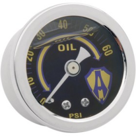 ARLEN NESS OIL PRESSURE GAUGE KIT - REPLACEMENT - CHROME # 15-655